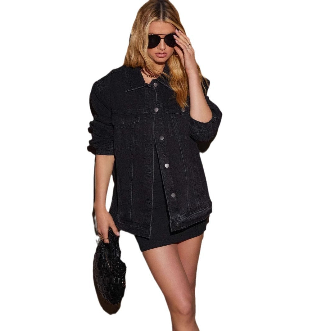 Damen Oversized Denimjacke im modernen Streetstyle mit lässigem Schnitt W&W Mode