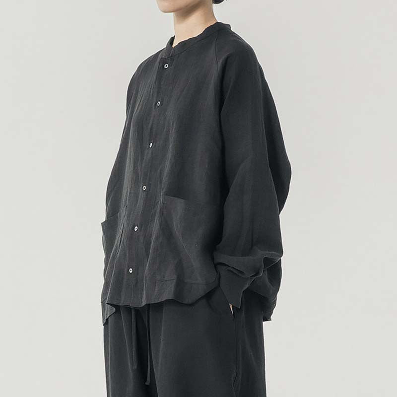 Damen Leinenbluse mit praktischen Taschen und lässigem Schnitt W&W Mode