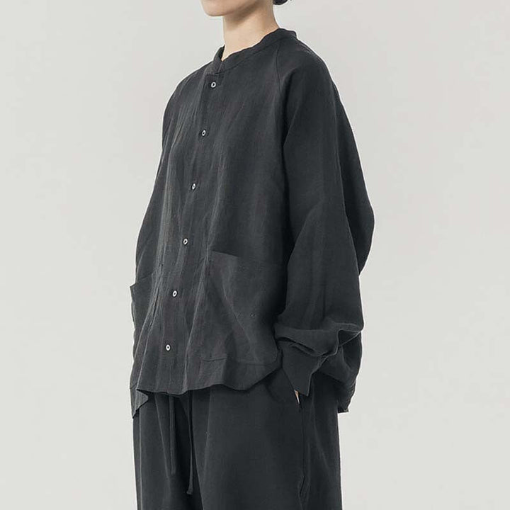 Damen Leinenbluse mit praktischen Taschen und lässigem Schnitt W&W Mode