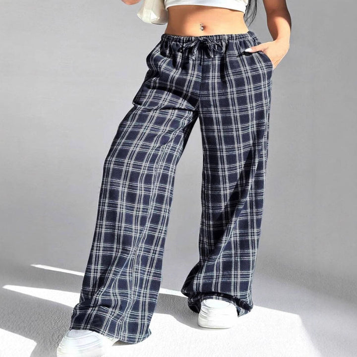 Damen Karierte Freizeithose W&W Mode