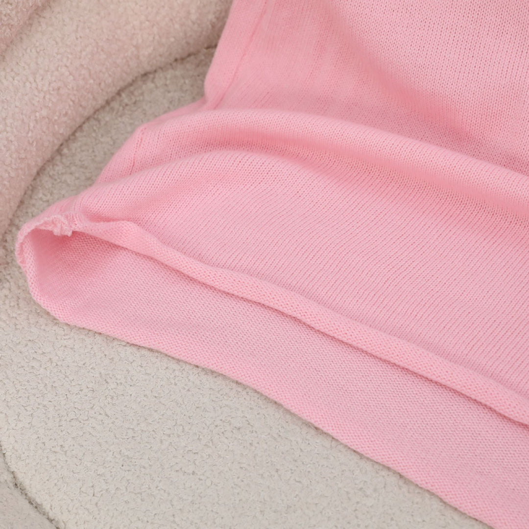 Damen lässiges Strickoberteil mit Dekorativem V-Ausschnitt und Kontrastdetails W&W Mode