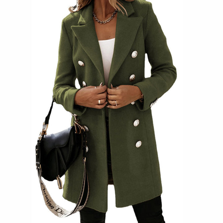 Damen Übergangsjacke mit doppelter Knopfleiste und elegantem Kragen W&W Mode