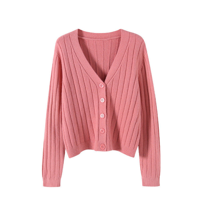 Damen-Kabelstrickpullover mit V-Ausschnitt