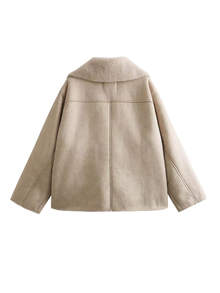 W&W Mode | Klassische Kurze Lederjacke Damen