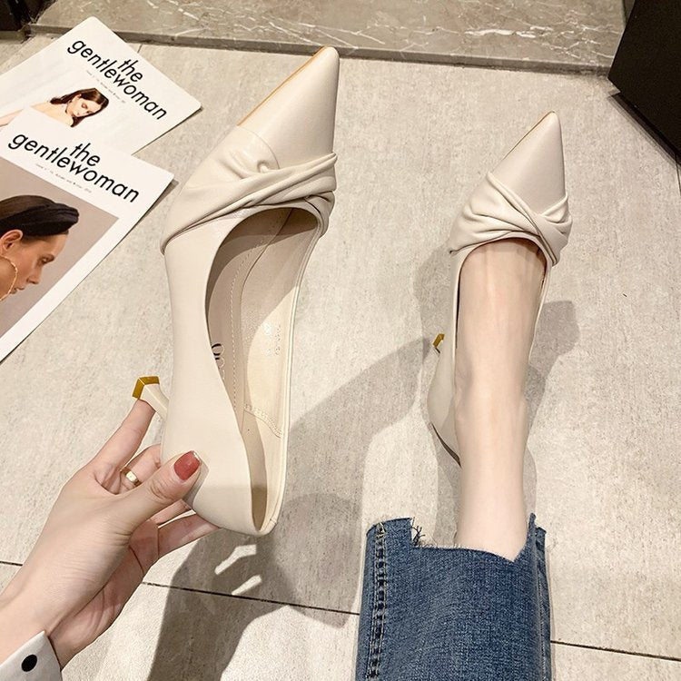 Damen elegante Pumps mit raffiniertem Knoten-Design und stilvollem Absatz W&W Mode