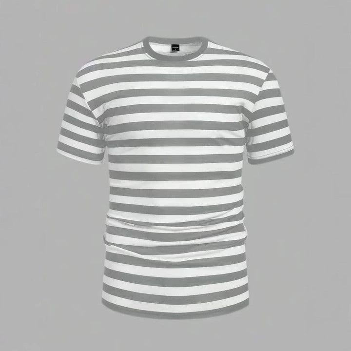 Herren Freizeit T-Shirt mit auffälligen Streifen W&W Mode