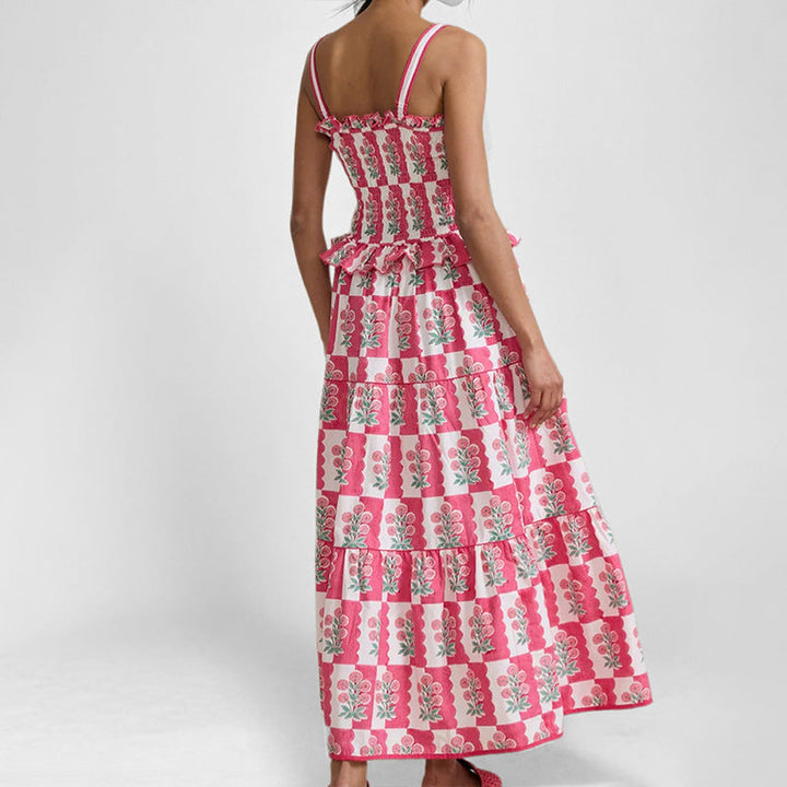 Damen maxikleid mit raffiniertem Blütenmuster W&W Mode
