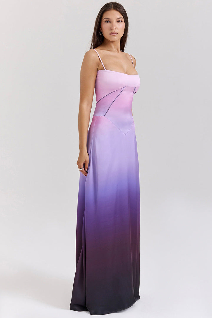 Damen Abendkleid mit figurbetontem Schnitt und elegantem Satin-Finish W&W Mode