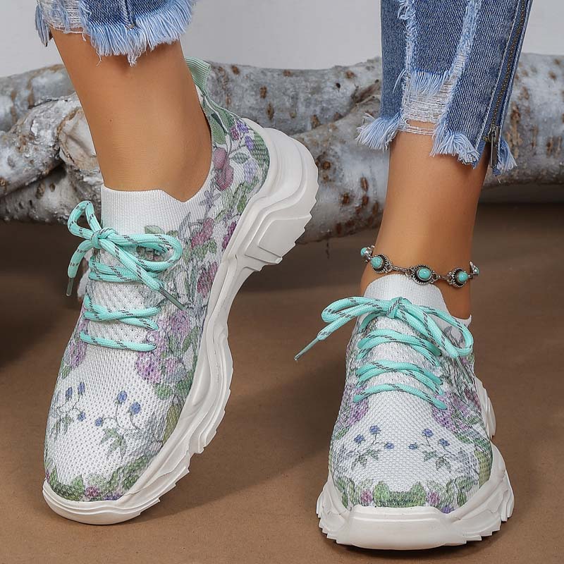 W&W Mode | Lässige Turnschuhe Mit Blumendruck