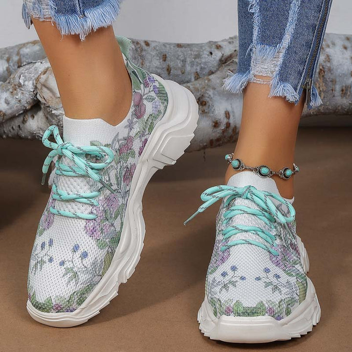 W&W Mode | Lässige Turnschuhe Mit Blumendruck