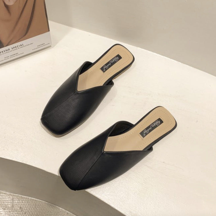 Damen Modische Mules mit elegantem V-Ausschnitt W&W Mode