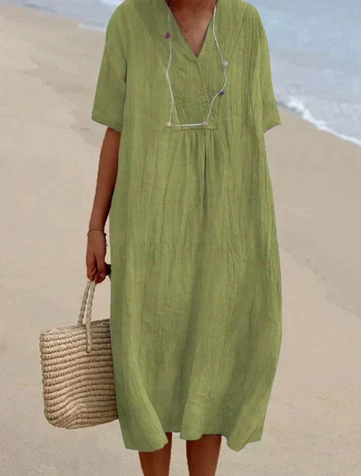 W&W Mode | Sommerkleid Aus Baumwolle Und Leinen