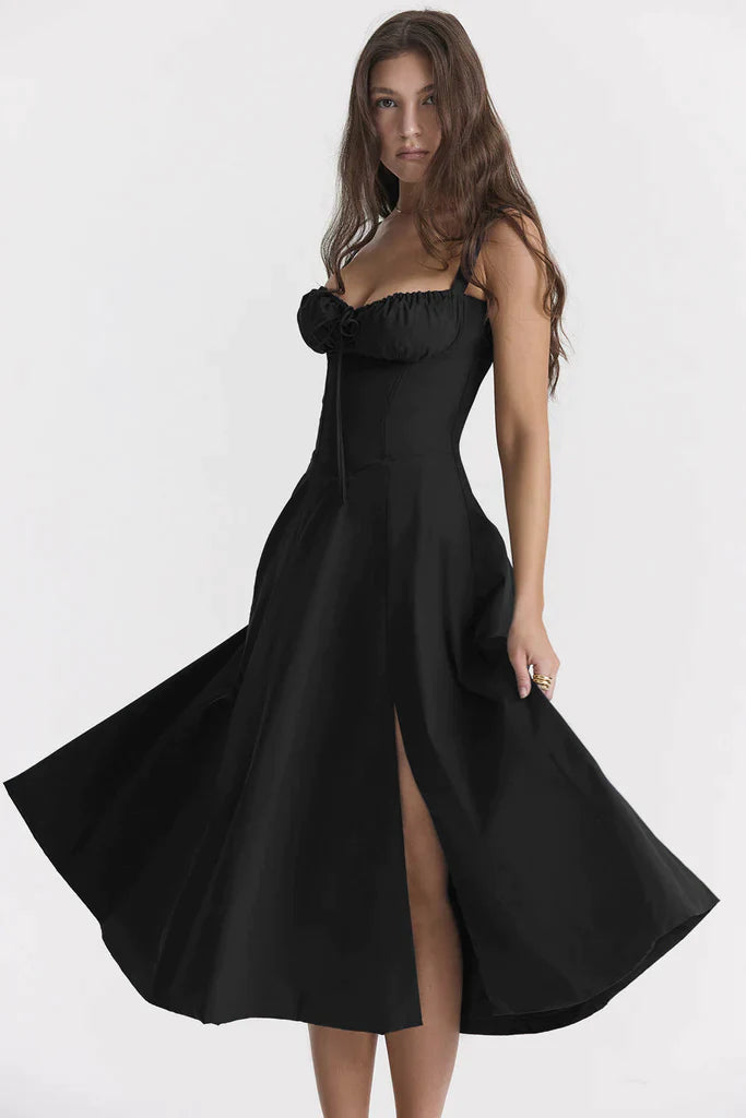 Geblümtes Bustierkleid mit taillenbetontem Schnitt