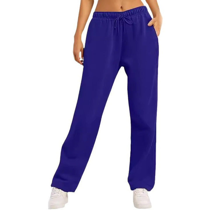 Damen Bequeme Freizeithose mit elastischem Bund und seitlichen Taschen W&W Mode