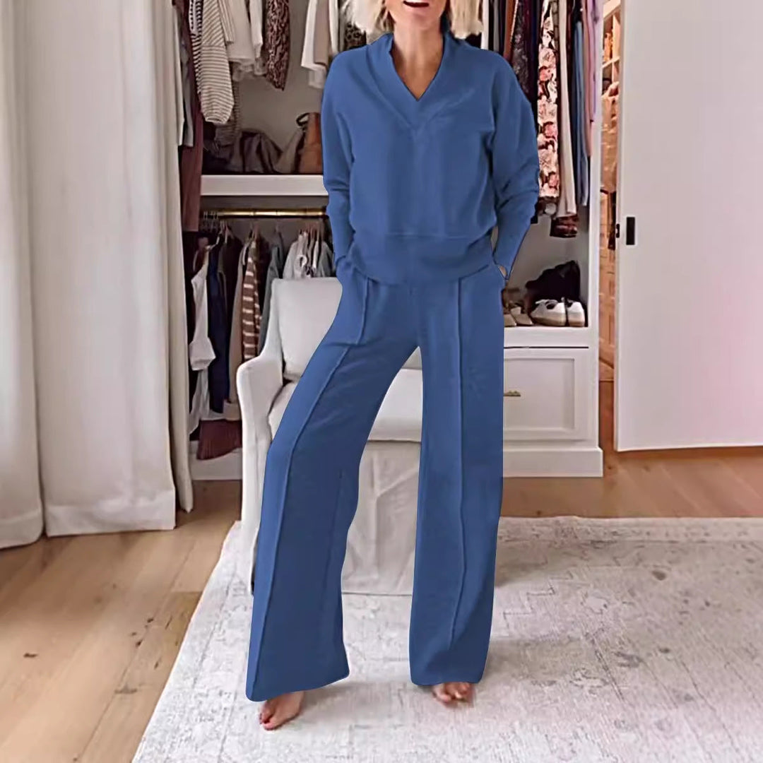 W&W Mode | Lockeres Oberteil und Hose mit weitem Bein Set