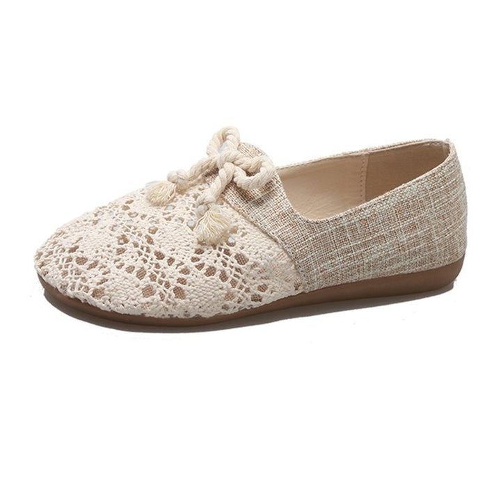 Damen Ballerinas mit raffinierter Häkelspitze und hochwertigem Obermaterial W&W Mode