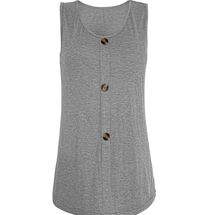 Damen ärmelloses Knopf-Top mit modernem Schnitt und bequemer Passform W&W Mode