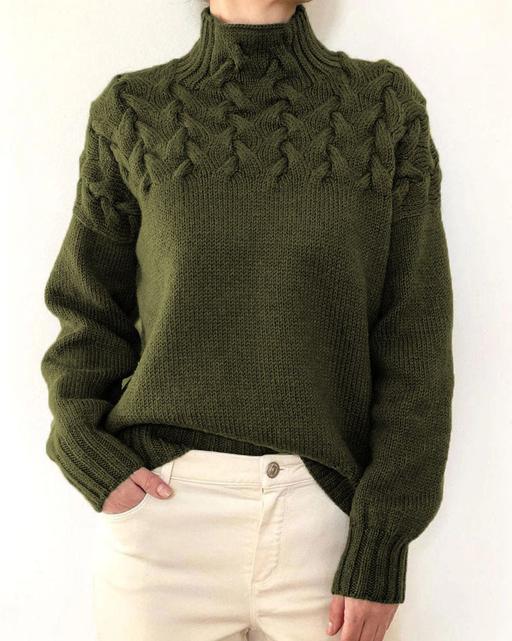 W&W Mode Einzigartiger geflochtener Rollkragenpullover