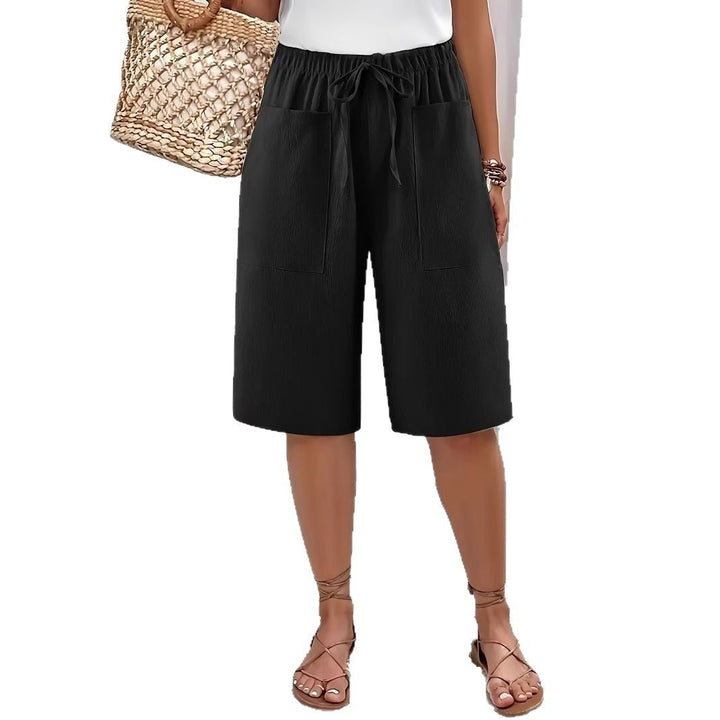Damen lässige Culotte-Shorts mit elastischem Bund und praktischen Seitentaschen W&W Mode