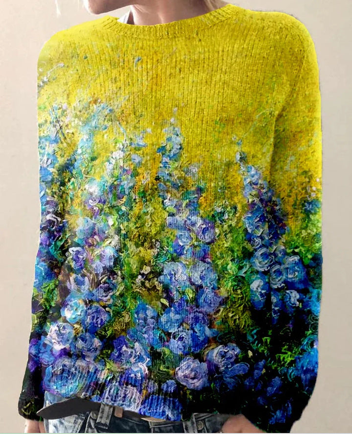 W&W Mode | Bequemes Sweatshirt mit Blumenmuster