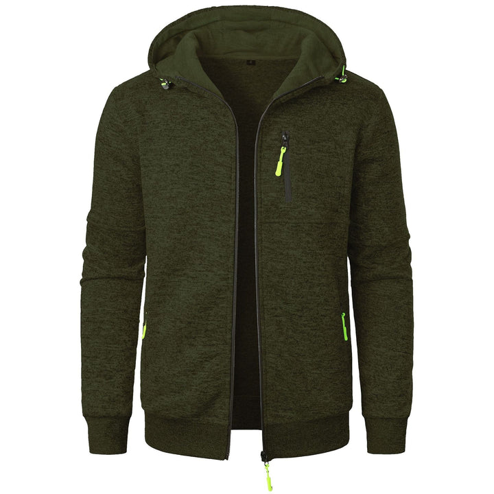W&W Mode | Herren Gemusterte Zip Kapuzenpulli