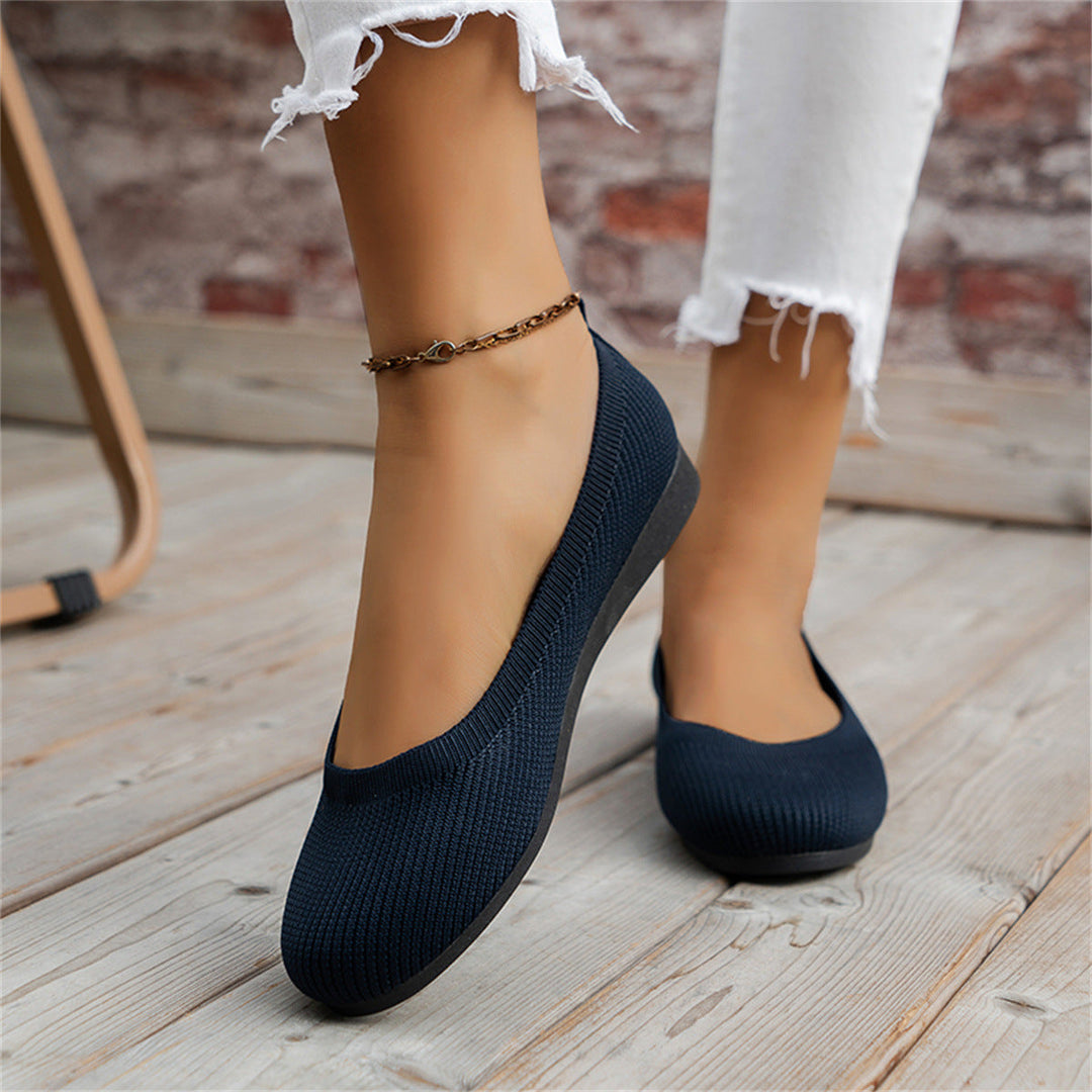 W&W Mode Ballerinas | Modische orthopädische Schuhe mit niedrigem Absatz für Frauen