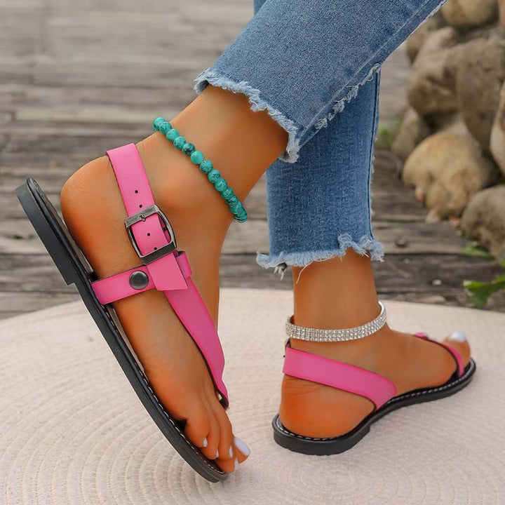 W&W Mode | Minimalistische Sandalen Mit Schnalle Für Damen