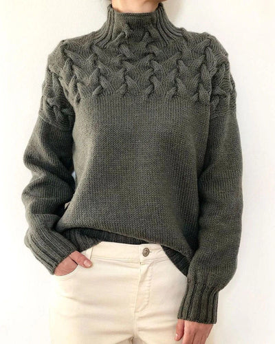 W&W Mode Einzigartiger geflochtener Rollkragenpullover