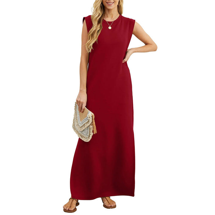 Damen Maxikleid mit lässigem Schnitt und minimalistischen Details W&W Mode