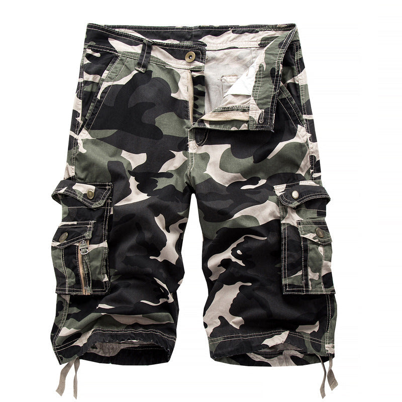 Herren Cargo-Shorts mit Utility-Taschen und verstellbarem Bund W&W Mode