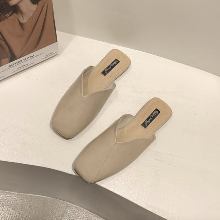 Damen Modische Mules mit elegantem V-Ausschnitt W&W Mode