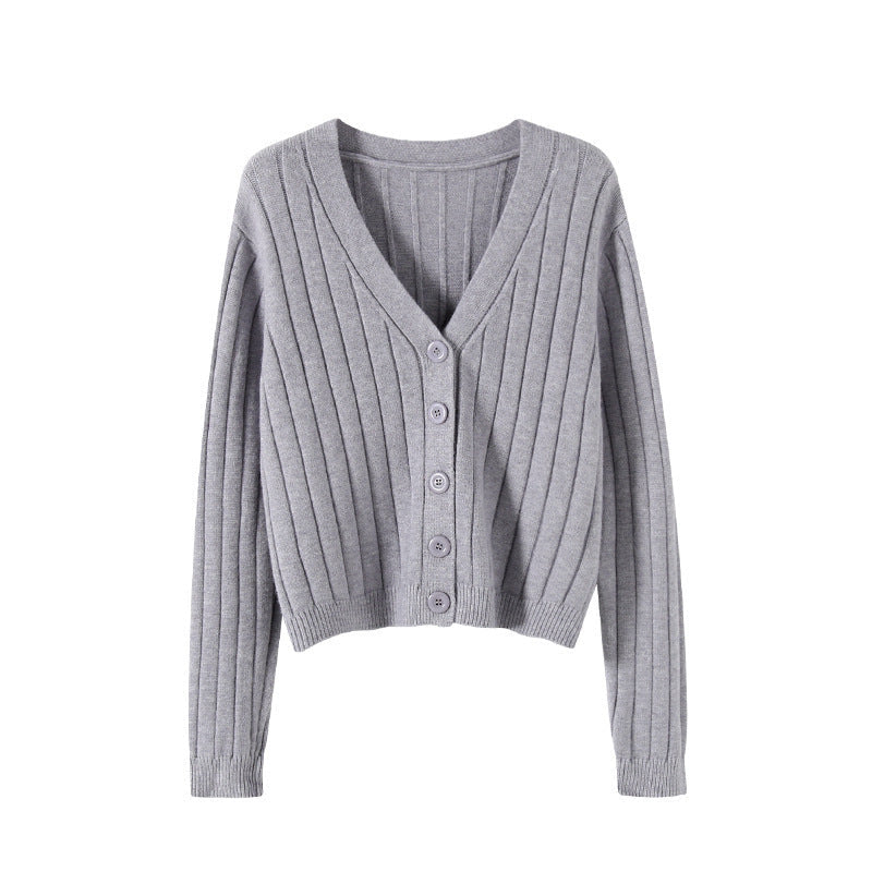 Damen-Kabelstrickpullover mit V-Ausschnitt