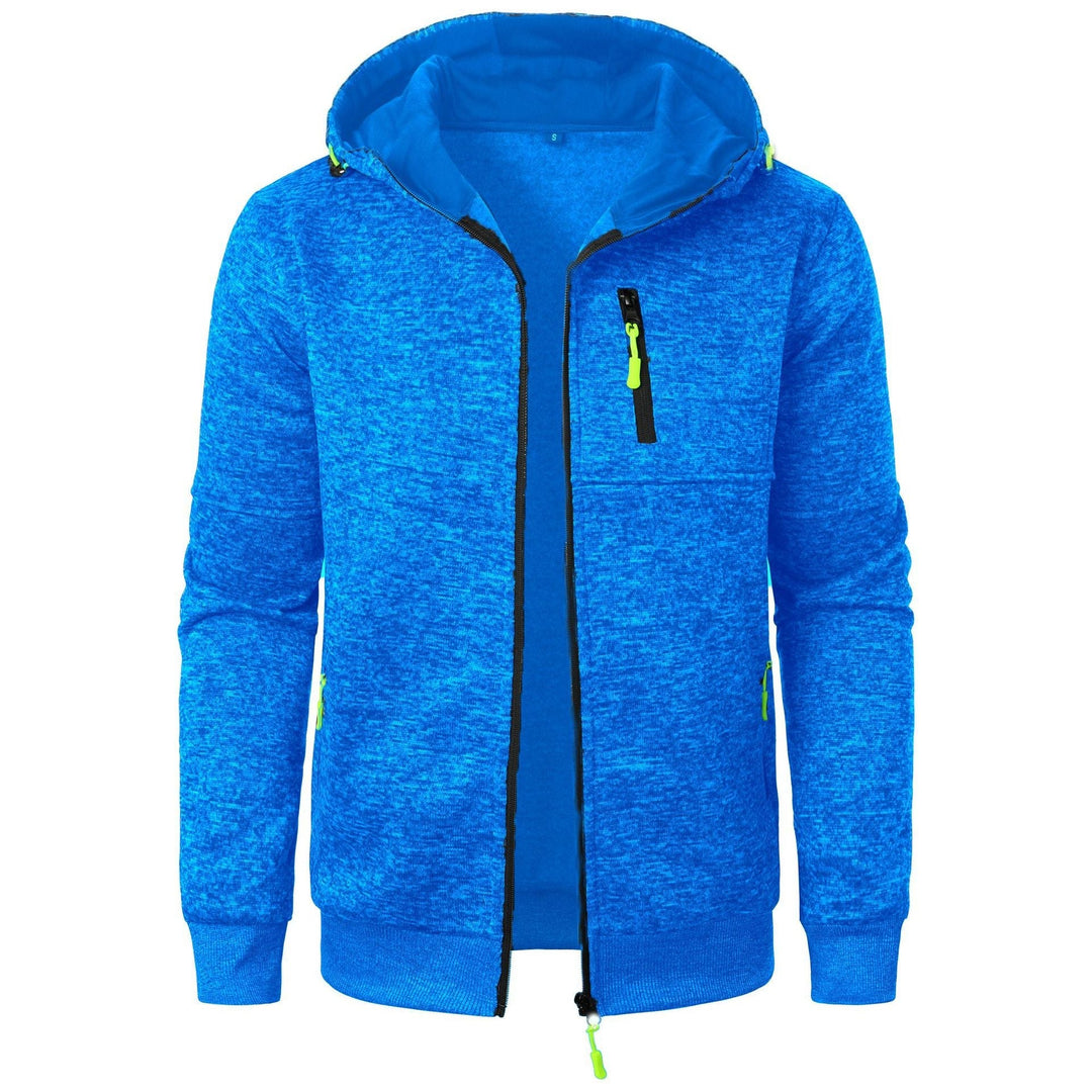 W&W Mode | Herren Gemusterte Zip Kapuzenpulli