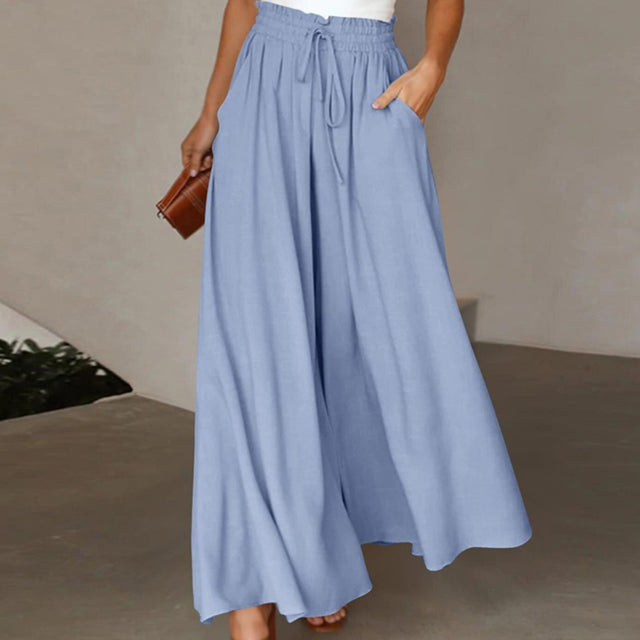 W&W Mode | Leichte Damen Leinenhose Mit Weitem Bein Für Frühling Und Sommer