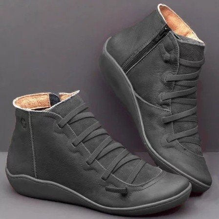 Damen modische High-Top Sneakers mit einzigartigem Schnür- und Reißverschluss-Design W&W Mode
