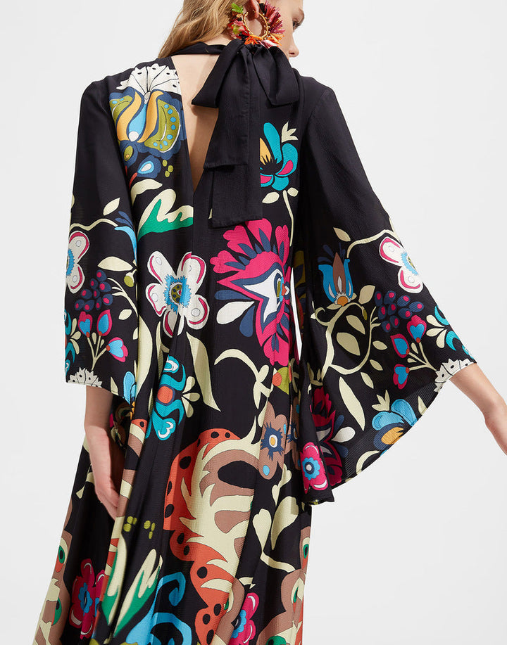 W&W Mode | Bedrucktes Dreiviertelarmkleid