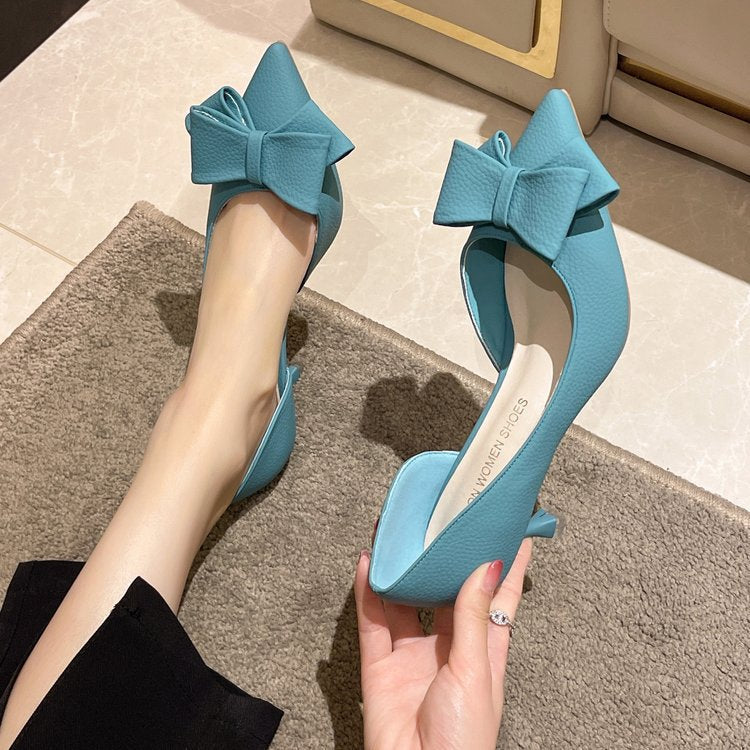 Damen elegante Pumps mit dekorativem Schleifen-Detail W&W Mode