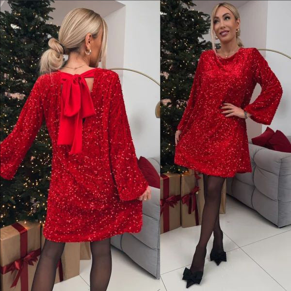 W&W Mode | Pailletten-Fliege-Kleid