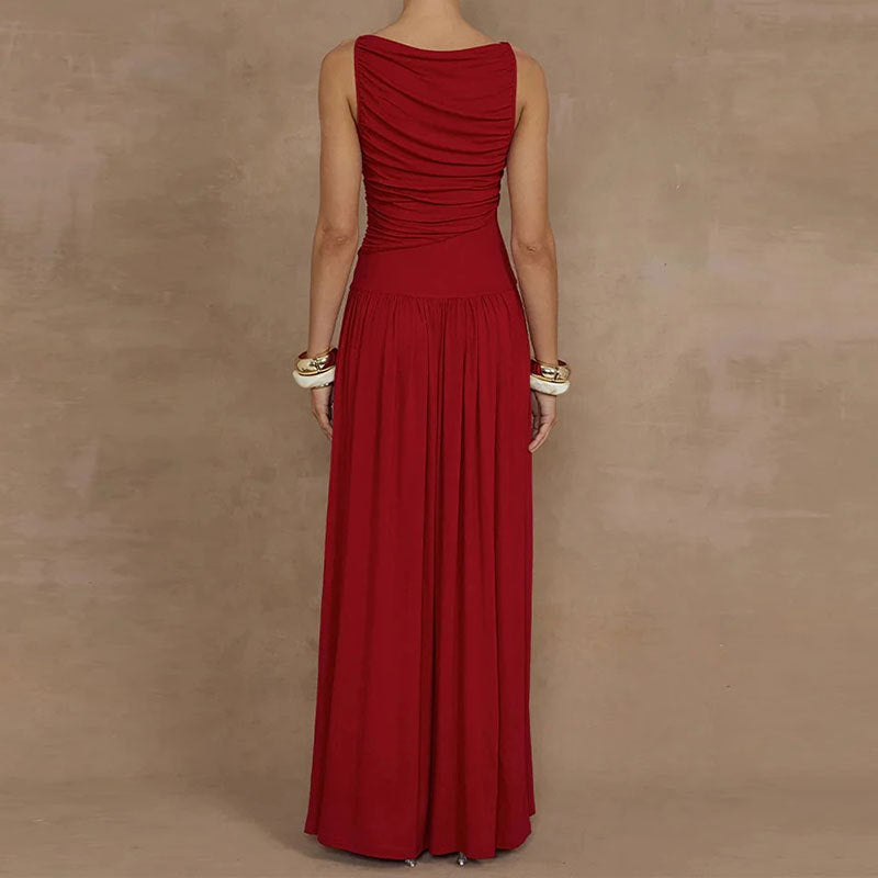 Damen Maxikleid mit raffiniertem Drapierungseffekt W&W Mode
