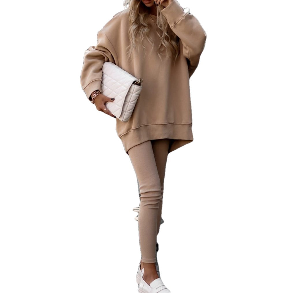 Damen Oversized Sweatshirt mit gestepptem Design und Komfort Fit W&W Mode