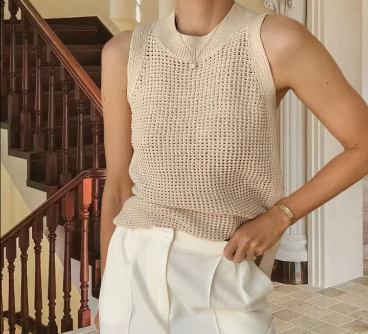 Damen Strickoberteil mit raffiniertem Lochmuster W&W Mode