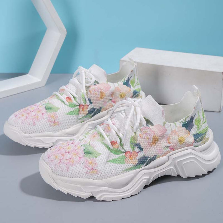 W&W Mode | Lässige Turnschuhe Mit Blumendruck