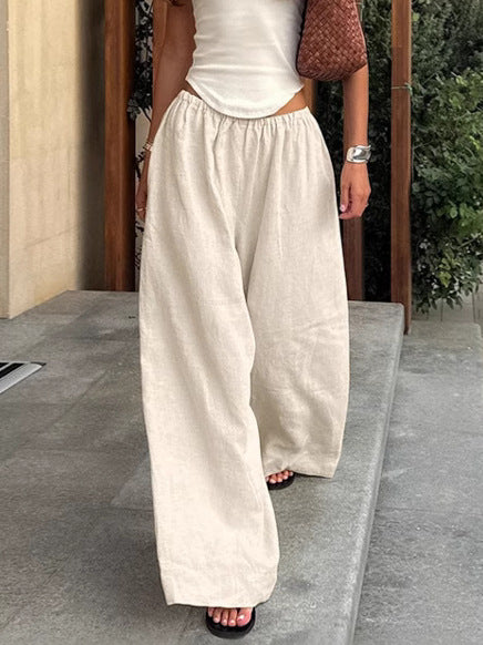 Damen Weite Leinenhose W&W Mode