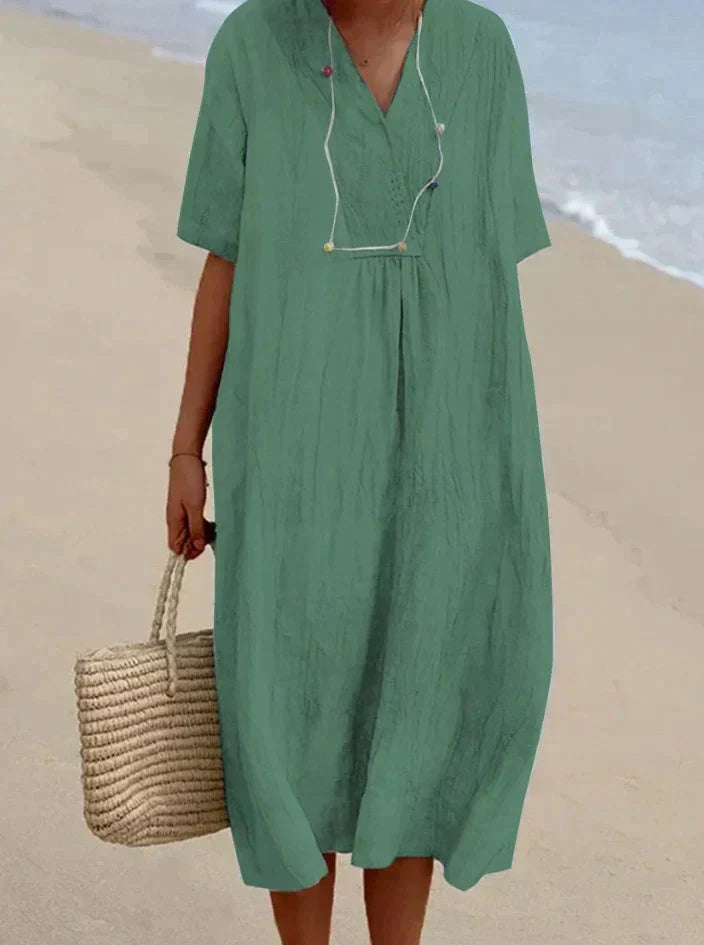 W&W Mode | Sommerkleid Aus Baumwolle Und Leinen