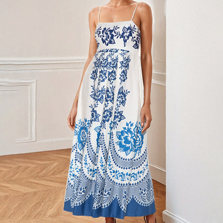 Damen Maxi-Kleid mit elegantem floralen Design und schwingendem Rock W&W Mode