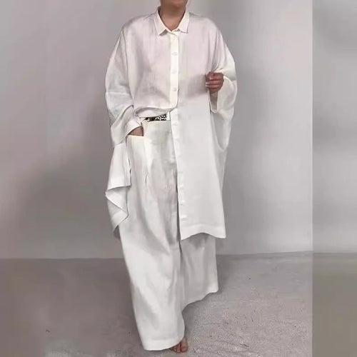 Damen Zweiteiler mit weiter Hose und Taschen