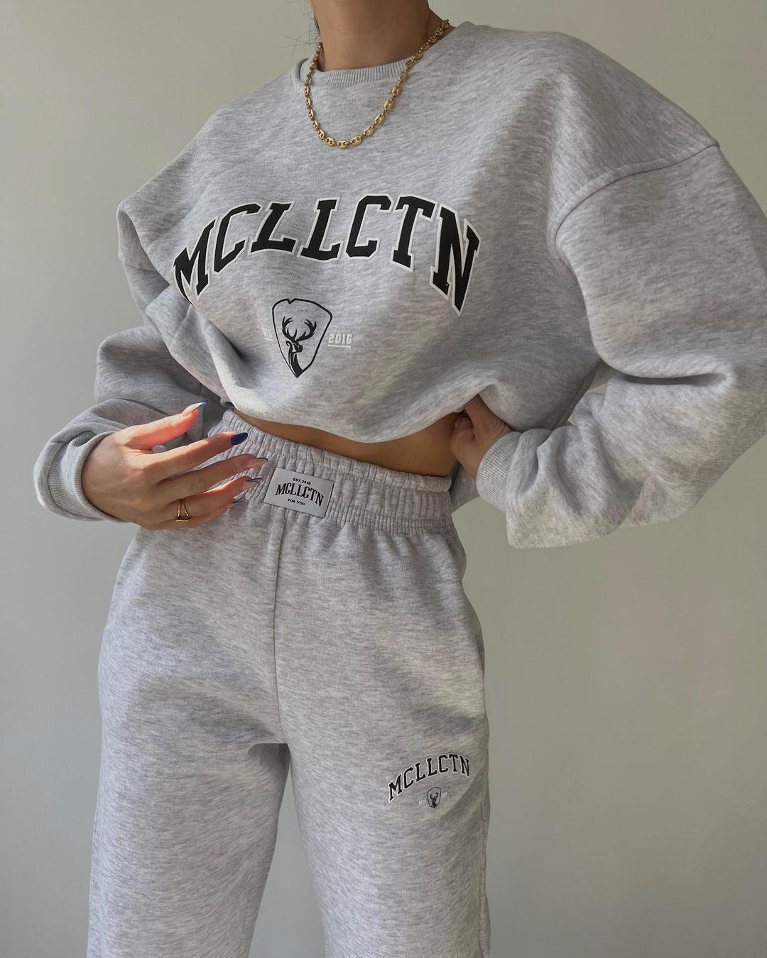 Damen Sportliches Set mit hochwertigem Sweatshirt und bequemen Jogginghosen W&W Mode