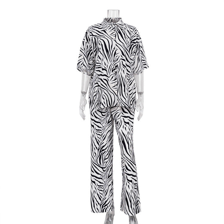 W&W Mode Zebra-gestreifter Anzug
