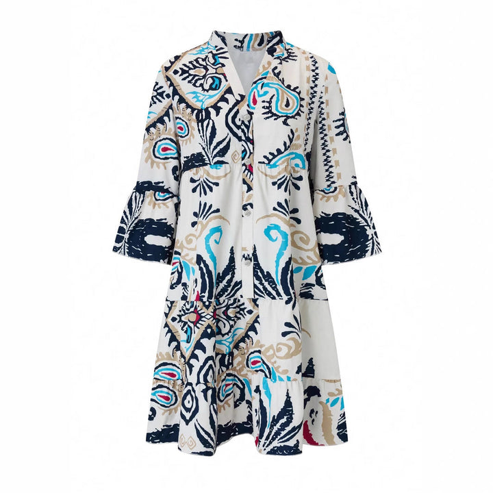 Damen Freizeitkleid mit modischem floralem Design und langen Ärmeln W&W Mode