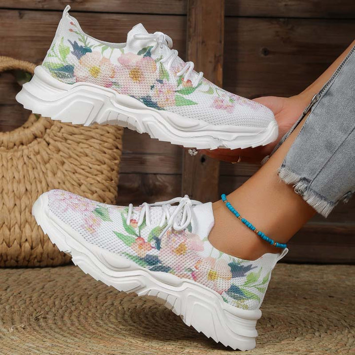 W&W Mode | Lässige Turnschuhe Mit Blumendruck